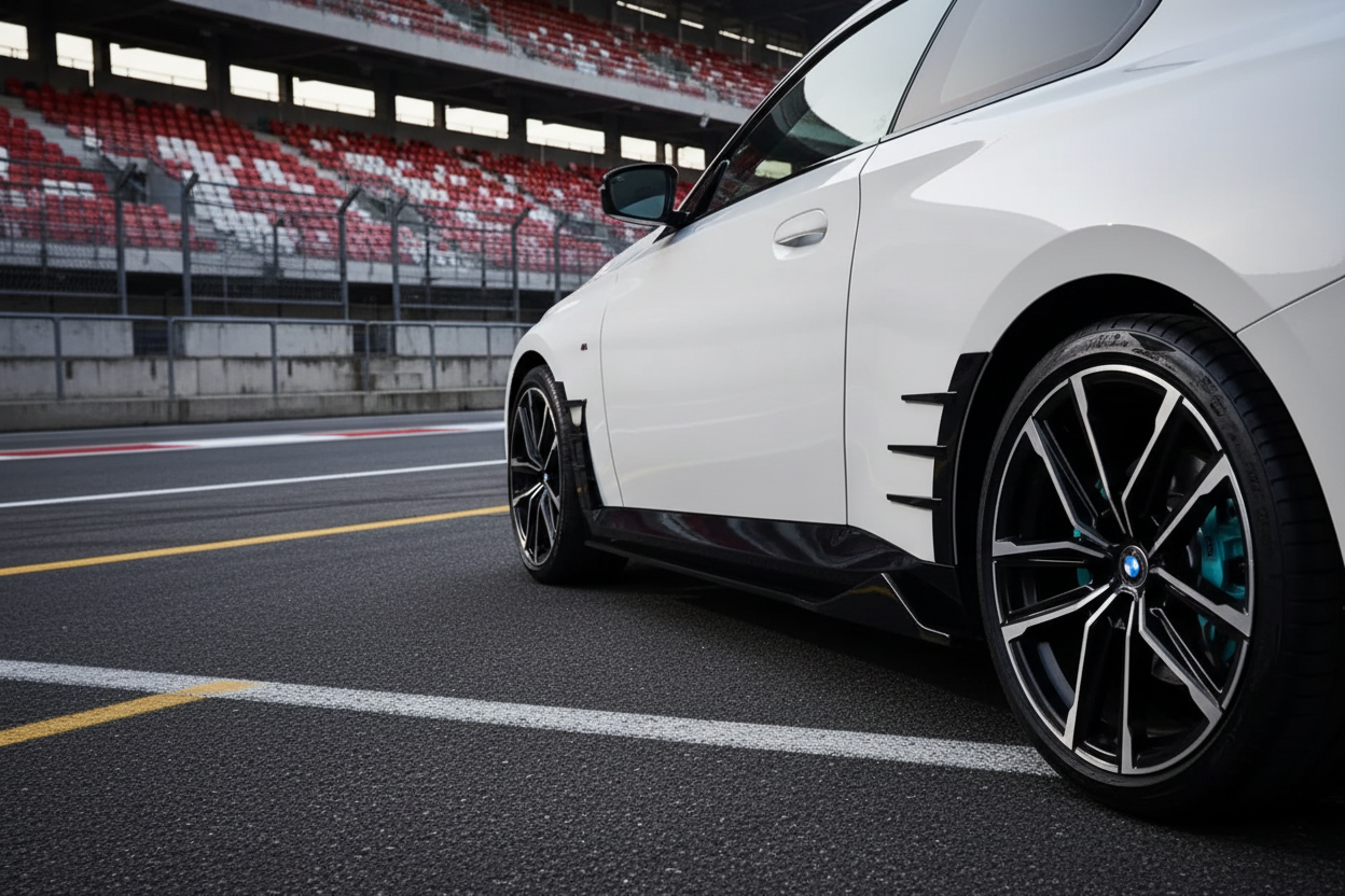 2022-2026 bmw 2 series g42 230i/m240i m-sport competition style full length side skirt extensions gloss black