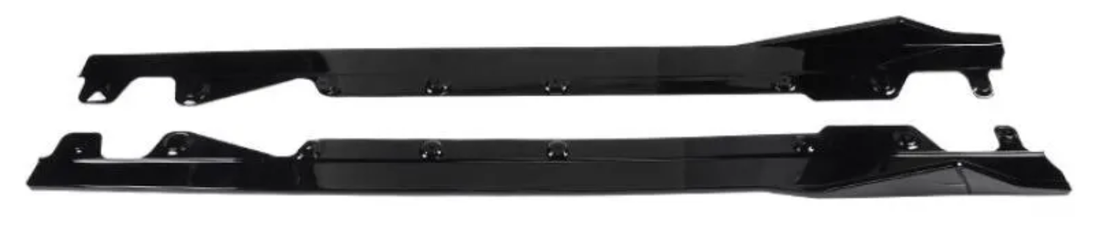 2022-2026 bmw 2 series g42 230i/m240i m-sport competition style full length side skirt extensions gloss black