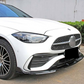 2022-2026 mercedes benz c class c300/c43 amg w206 brabus style front bumper lip splitter spoiler gloss black front left