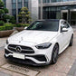 2022-2026 mercedes benz c class c300/c43 amg w206 brabus style front bumper lip splitter spoiler gloss black front right