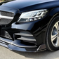 2022-2026 mercedes benz c class c300/c43 amg w206 brabus style front bumper lip splitter spoiler gloss black front right