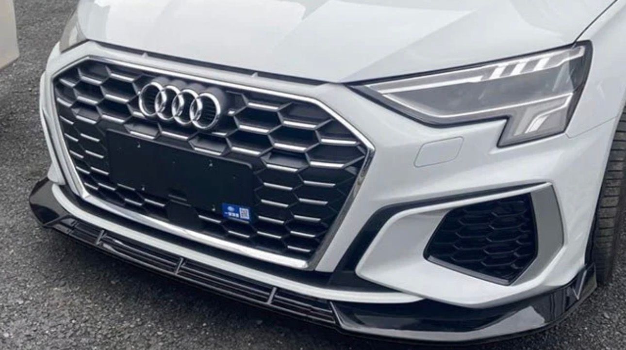 2022+ audi a3/s3 8y s-line front bumper lip splitter gloss black