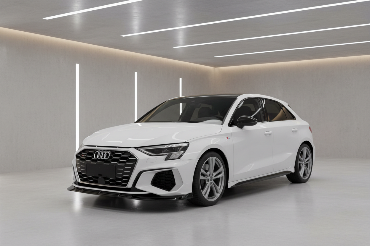 2022+ audi a3/s3 8y s-line front bumper lip splitter gloss black