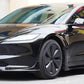 2024-2026 tesla model 3 v style front bumper lip splitter spoiler gloss black front right