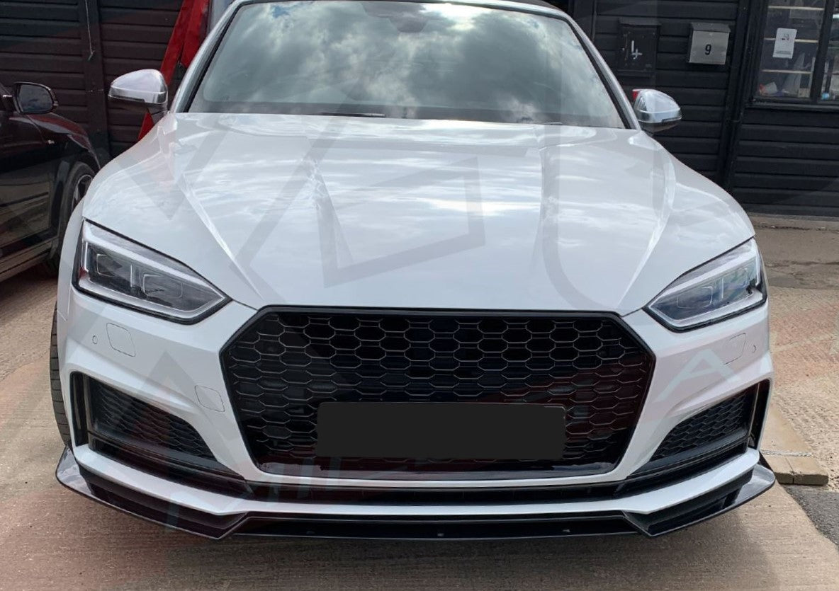 2017-2019 Audi A5/S5 B9 Front Lip Gloss Black Front Center