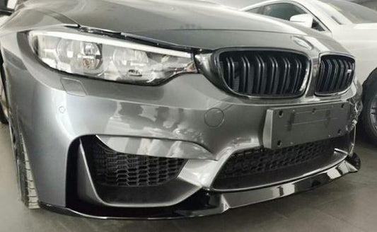 2015-2019 BMW M Series M3 M4 F80 F82 CS Front Lip Gloss Black Front Left