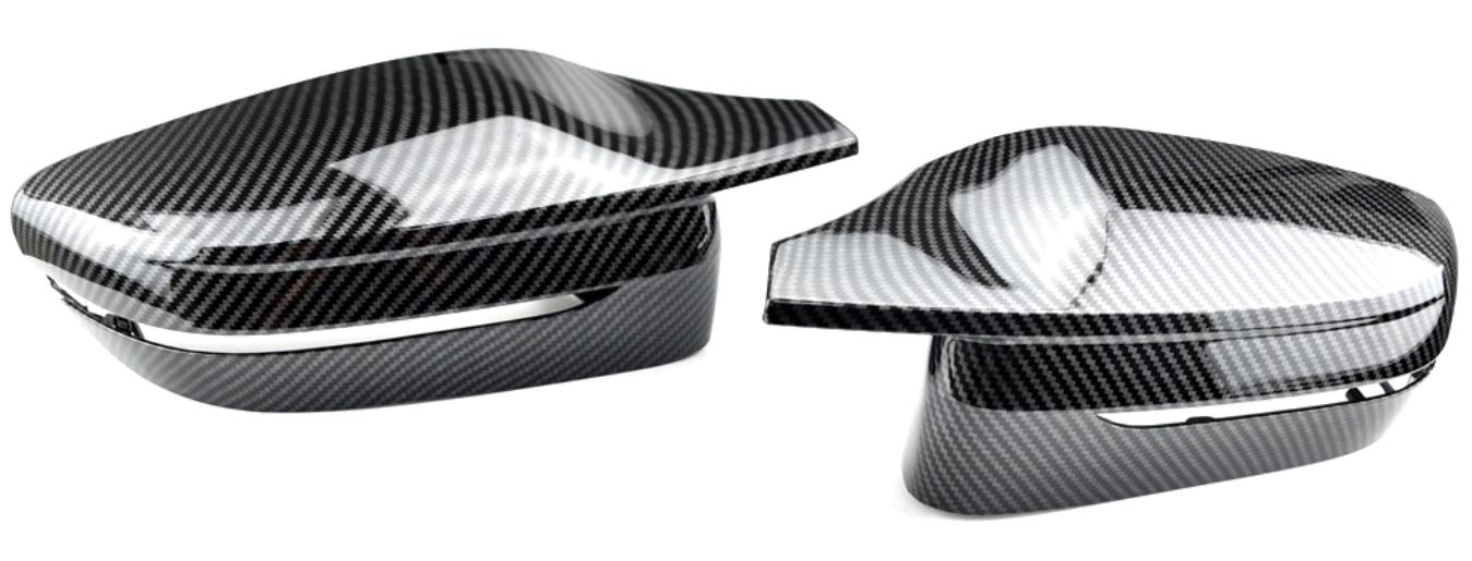 BMW G Series M Mirror Caps Replica Carbon Fiber Close Up