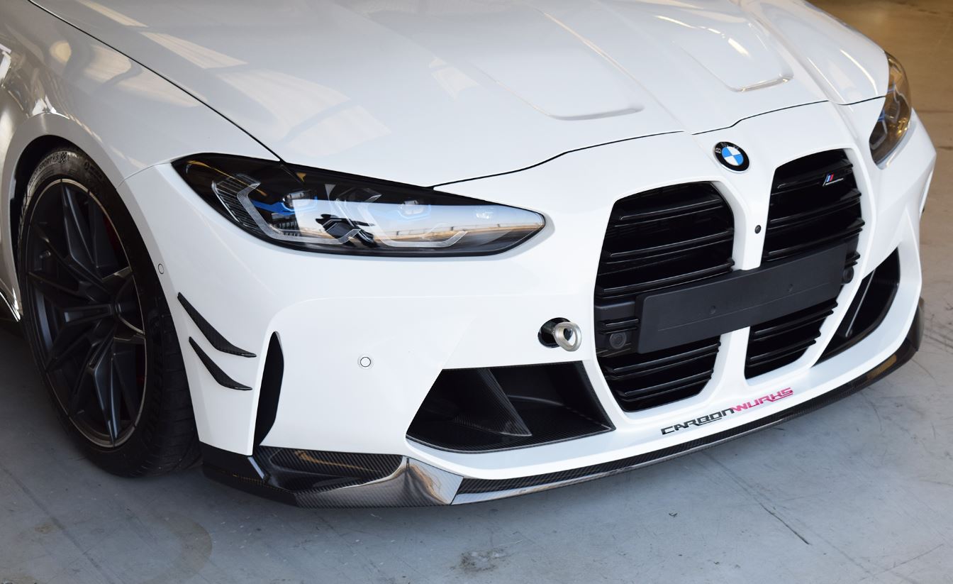 2021-Present BMW M Series M3/M4 G80 G82 M Performance Front Lip Gloss Black Front Left