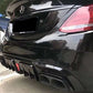 2015-2021 Mercedes C Class Sedan W205 Brabus Style Rear Diffuser Gloss Black Back Right Close Up