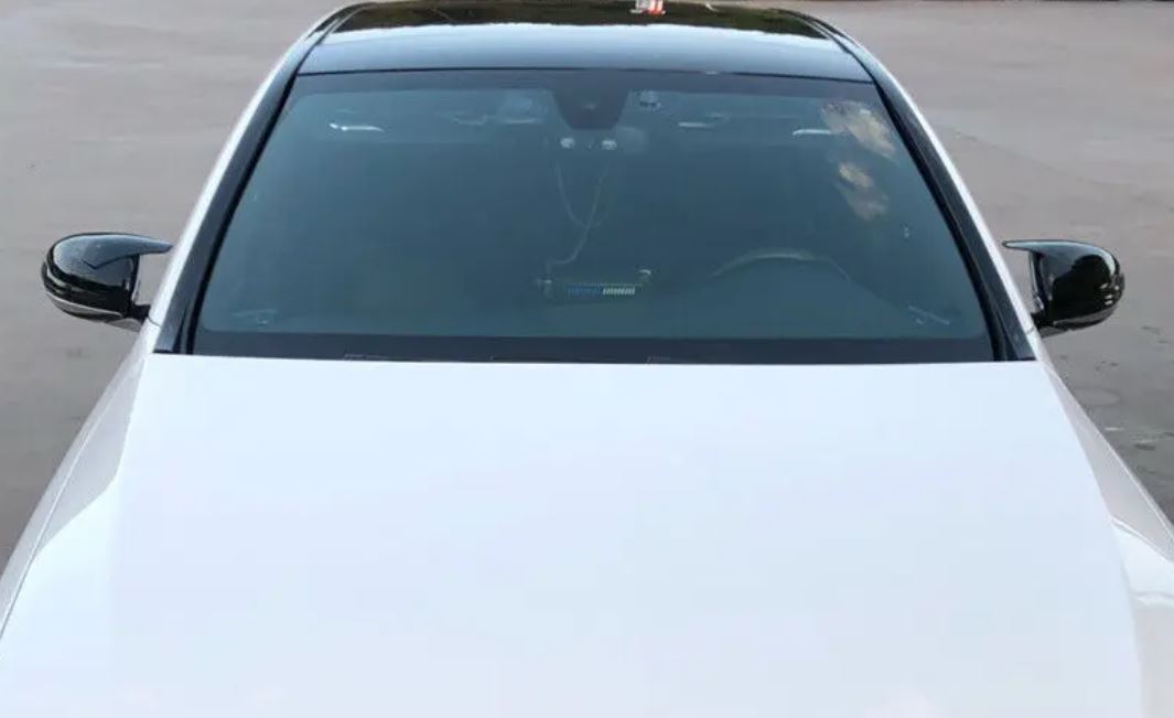 Mercedes W205 Mirror Caps Gloss Black Front