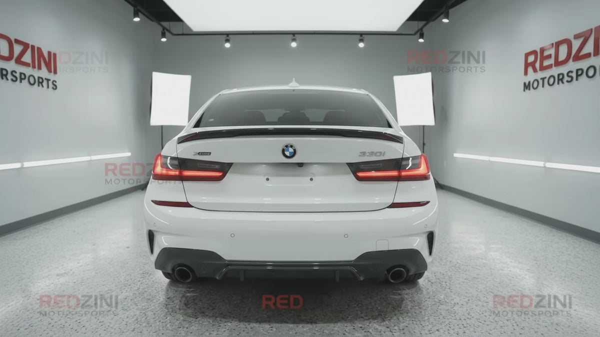 2019-2025 BMW 3/m series g20/g80 (330i/m340i/m3) lci m performance style rear trunk spoiler lip wing gloss black center