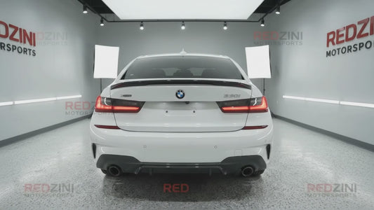 2019-2025 BMW 3/m series g20/g80 (330i/m340i/m3) lci m performance style rear trunk spoiler lip wing gloss black center
