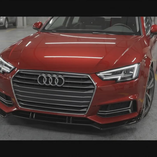 2017-2019 Audi A4/S4 B9 Front Lip Gloss Black Front Video